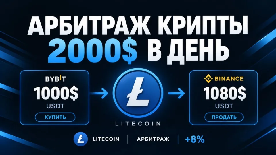 Арбитраж криптовалюты: как заработать 2000$ в день с новой P2P связкой